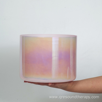 Cosmic Clear Pink Crystal Singing Bowl